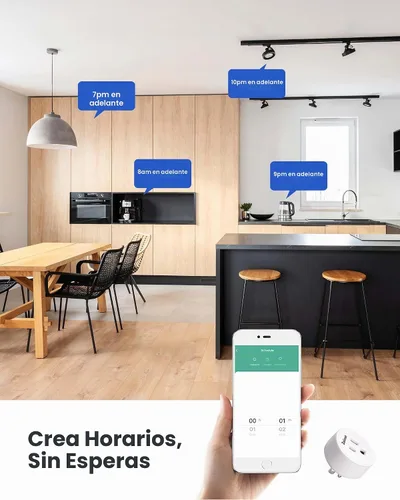Vista 4 de Zoiinet Interruptor de enchufe inteligente, interruptor de tiempo para tomacorriente WiFi de 2.4G, compatible con Alexa, Google Home, Smart Life