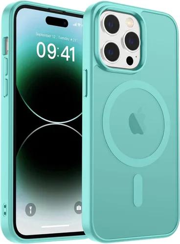 Vista 214 de zapica Funda magnética para iPhone Air, con protector de pantalla de vidrio templado, compatible con MagSafe, translúcida mate, a prueba de golpes