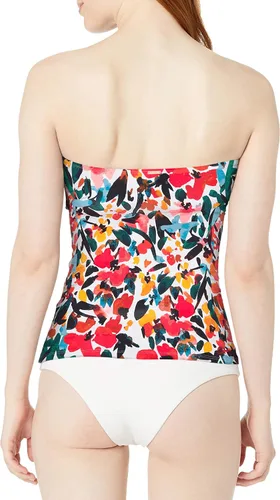Vista 2 de Anne Cole Sunset Floral Twist Front Bandeaukini Swim Top