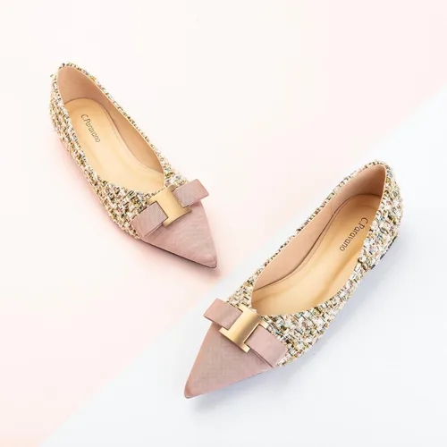 Vista 2 de C.Paravano Zapatos planos para mujer I Flat para mujer de cuero I puntiagudo I zapatos planos de ballet para mujer I Slip on Dressy Flats