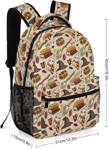 Vista 2 de Megaland Mochila Harry para la escuela, niños y niñas, mochila para mujeres y hombres, regalos de trabajo, H-A.