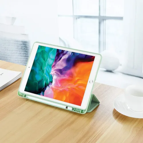 Vista 7 de Funda compatible con Apple iPad 9.7 2018 iPad 6ª generación/iPad de 5ª generación 2017 con soporte para lápices, funda protectora delgada y suave