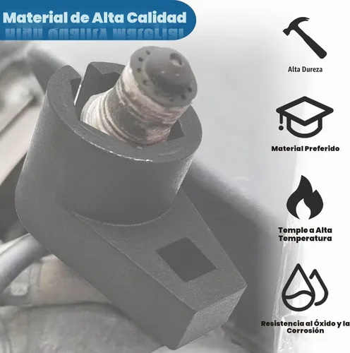Vista 4 de Herramienta de extracción de llave de enchufe con sensor de oxígeno O2 automotriz, unidad de 3/8 pulgadas, 7/8 pulgadas (0.866 in), sensor de acceso