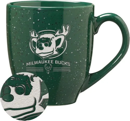 Vista 28 de Rico Industries NBA 16 oz Team Color Laser Engraved Speckled Ceramic Coffee Mug 3-Color del