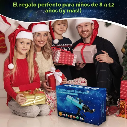 Vista 7 de Telescopio refractor de 3.543 in para adultos y niños: alcance 150X con Cian