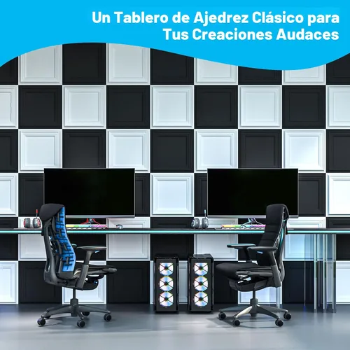 Vista 4 de Art3d Paquete de 33 paneles de pared decorativos con textura 3D para decoración de interiores, paneles de pared decorativos de PVC impermeables