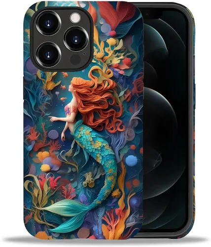 Vista 72 de DAIZAG Funda compatible con iPhone 11, hermoso color arena, patrón completo, carcasa rígida híbrida de plástico TPU + funda de protección