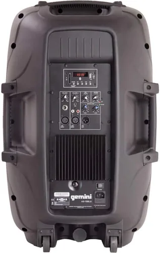 Vista 3 de Gemini as Series AS-15BLU-PK Paquete de altavoces portátiles Bluetooth para fiestas, altavoz PA activo de 15 pulgadas y 2000 W, soporte de altavoz