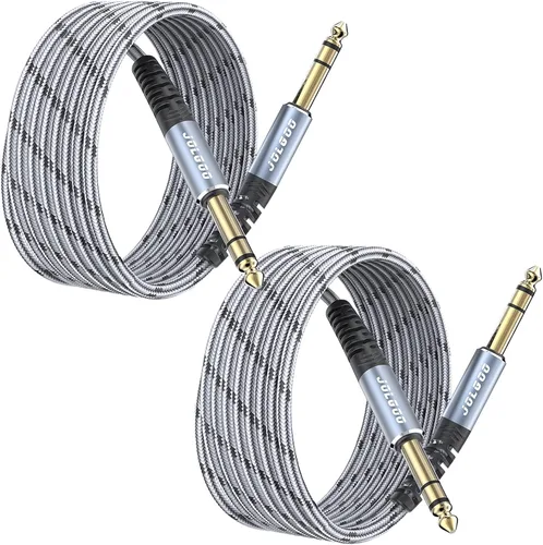 Vista 15 de JOLGOO Cable TRS de instrumento de 1/4 de pulgada de 3.3 pies, paquete de 2, cable de audio de un cuarto de pulgada, línea de interconexión
