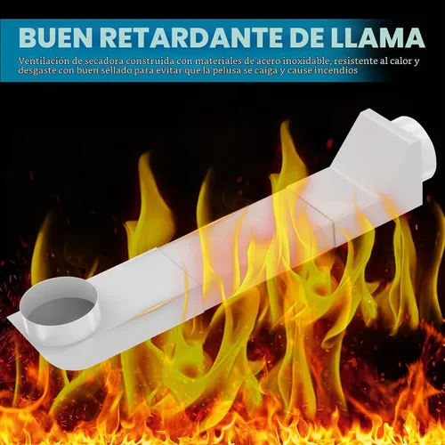 Vista 5 de UD48S Periscope Dryer Vent – Kit de conductos telescópicos ajustables