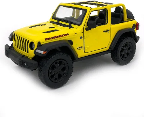 Vista 18 de KiNSMART - Vehículo de juguete modelo Jeep Wrangler Rubicon todoterreno 4x4 de 5 pulgadas, escala 1:34, réplica de coche de metal fundido