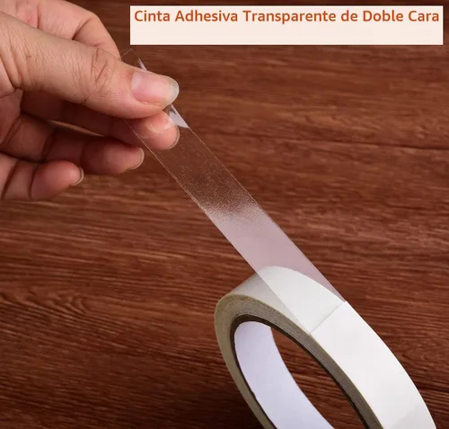 Vista 2 de i frmmy Cinta adhesiva transparente extraíble de doble cara, sin residuos, 0.7 pulgadas x 13 yardas (3 rollos)