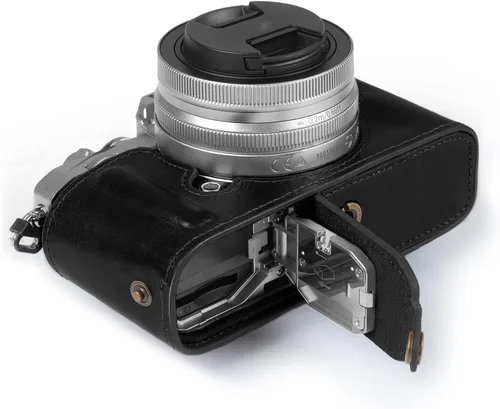 Vista 4 de MegaGear MG2016 Ever Ready - Funda de piel auténtica para cámara compatible con Nikon Z fc (negro)