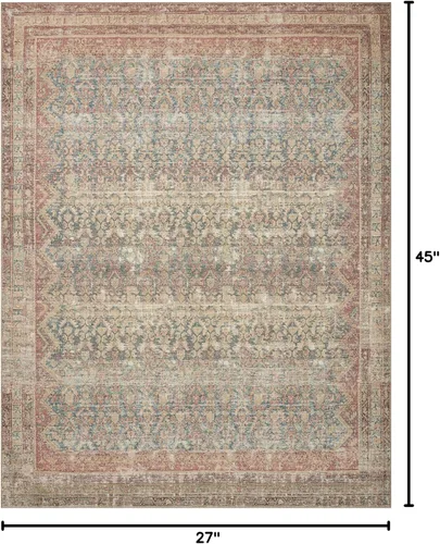 Vista 85 de Loloi Angela Rose Aubrey Collection AUB-02 - Alfombra decorativa de 2 pies 3 pulgadas x 3 pies 9 pulgadas, altura de pelo 0,19 pulgadas, diseño