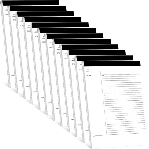 Vista 8 de Outus 4 paquetes de blocs de notas de tamaño legal de 8.5 x 11.75 pulgadas con 50 hojas/bloc, blocs de notas en blanco con renglones de tamaño legal