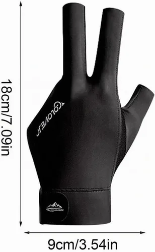 Vista 7 de Gofidin 2 guantes de piscina transpirables, de elastano, para mano izquierda, tres dedos, accesorios de entrenamiento de billar
