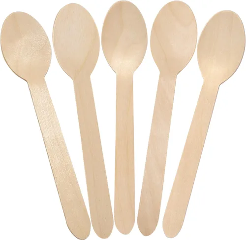 Vista 11 de LotFancy Mini Cucharas de Madera, Paquete de 100, 4 Pulgadas de Largo, Cucharas Desechables de Degustación y Muestreo, Cucharas Degustadoras