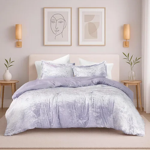 Vista 9 de Comfort Spaces - Juego de edredón reversible de terciopelo negro, 2 piezas Back to School twin XL Dorm Bedding Sets, Brushed Microfiber Reverse