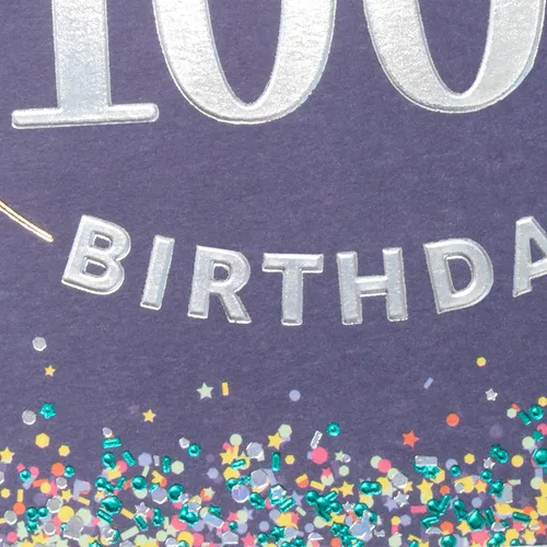 Vista 5 de Tarjeta de felicitación de Hallmark para el cumpleaños número 100 (100 años increíbles)