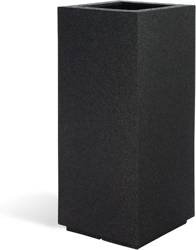 Vista 12 de PolyStone Kensington - Maceta con pedestal, 16 x 16 x 36 pulgadas, maceta alta y ligera para interiores y exteriores, resina moderna de aspecto