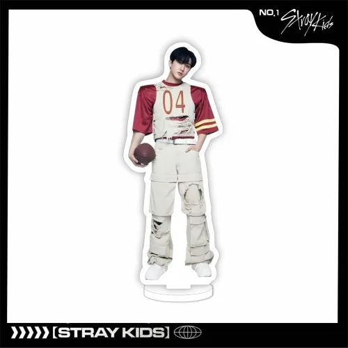 Vista 9 de Kpop Stray Kids Social Path Álbum acrílico de doble cara acrílico de pie letrero Hyunjin Felix figura de acción modelo modelo regalo para fanáticos
