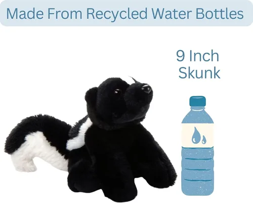 Vista 10 de The Petting Zoo Skunk - Peluche de animales de peluche, regalos para niños, animales salvajes de la vida silvestre, juguete de peluche Skunk de 9