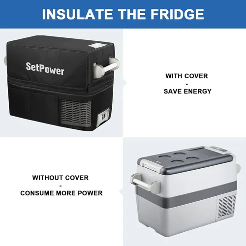 Vista 6 de Setpower AJ40 refrigerador portátil con cubierta de 42 cuartos, enfriador eléctrico de 12 voltios, refrigerador para auto, para camión, furgoneta