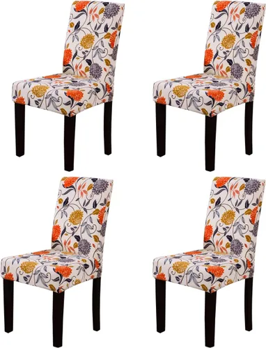 Vista 12 de Funda protectora para silla de comedor, lavable, extraíble, de elastano