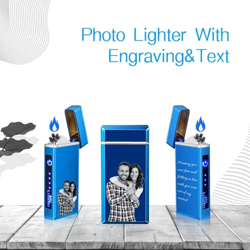 Vista 8 de Encendedor de fotos Zippo personalizado con imagen, encendedor de fotos personalizado para hombres, encendedor de puros, encendedor electrónico