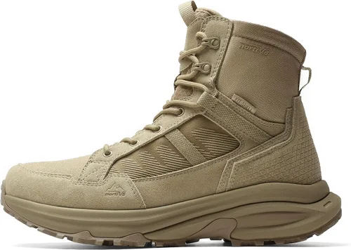 Vista 9 de NORTIV 8 Botas de combate tácticas ligeras para hombre Arena