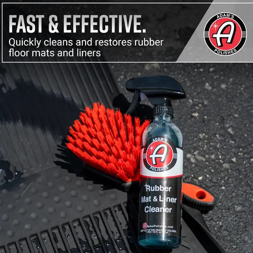 Vista 3 de Adam's Polishes Limpiador de alfombrillas de goma y forro de 16 onzas, solución de limpieza de alfombrillas de goma para detalles de automóviles