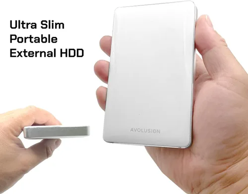 Vista 3 de Avolusion T1 Series 2TB USB 3.0 Disco duro externo portátil para PC, Mac, PlayStation y Xbox (blanco)