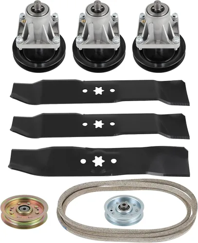 Vista 53 de SCITOO Kit de reconstrucción de cubierta, 42 piezas de cubierta de cortacésped compatible con Poulan Pro PP19A42 PB185A42 PB195H42LT PB20H42YT, 1