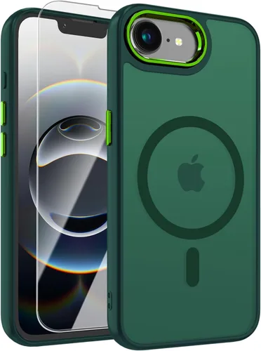 Vista 138 de WRJ Funda magnética mate para iPhone Air de 6.5 pulgadas, [compatible con Magsafe] [protección contra caídas de grado militar], delgada Negro