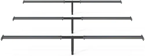Vista 10 de BaiNong Marco de cama de metal Queen de 58 a 68 pulgadas, soporte central