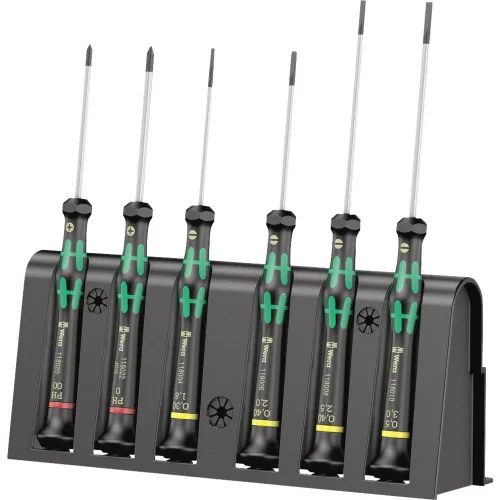 Vista 5 de Wera - Juego de destornilladores electrónicos Kraftform Micro con punta hexagonal y de bola, con soporte, 6 piezas, 5118156001 2052/6