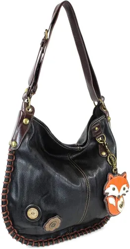 Vista 7 de CHALA Bolsos Bolso Chala Grande Convertible Crossbody o Hombro - NEGRO, Vaca