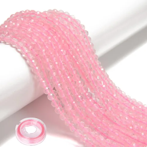 Vista 9 de AD Beads Cuentas naturales de piedras preciosas con corte de diamante micro facetado de 4 mm pequeñas y redondas para hacer collares y pulseras DIY