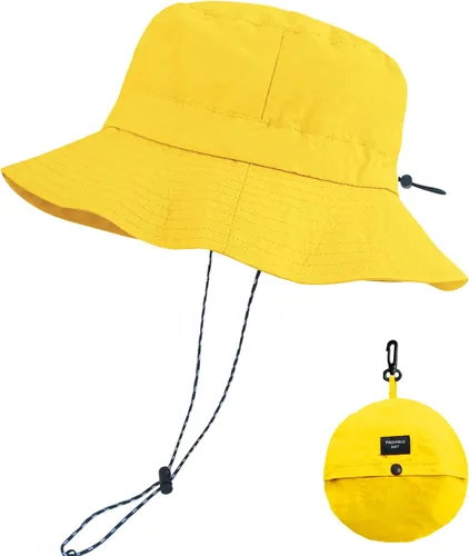 Vista 24 de PFFY Packable Sun Bucket Hat for Men Women Outdoor UV Protection Sun Hats Caqui
