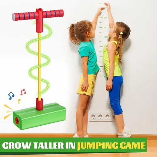 Vista 5 de Wettarn 8 piezas de espuma Pogo Jumper Promote Grow Tall Pogo Stick de espuma de palo de salto seguro y divertido para adolescentes, niños y niñas