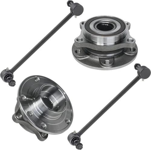 Vista 45 de Detroit Axle - Kit de suspensión delantera 4WD para Nissan Frontier Pathfinder Xterra, 2 cubos de rodamientos de ruedas, 2 brazos de control