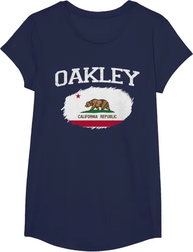 Vista 66 de OAKLEY CA CALIFORNIA Flag Vintage USA Sports Hombre Mujer Camiseta, Negro