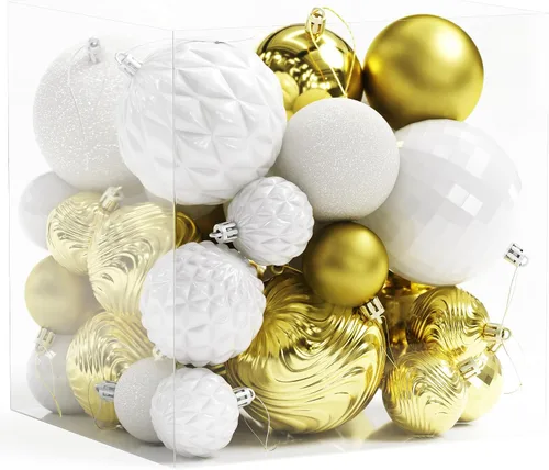 Vista 8 de Christmas Tree Ornaments - 36 PCS Shatterproof Christmas Ball Ornaments Set for Holiday, Wreath & Party Decorations (Multi-Size, Red, Gold)