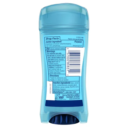 Vista 8 de Secret Outlast - Desodorante antiperspirante para mujer, protección contra el sudor y el olor, minerales equilibradores de pH, gel transparente, sin