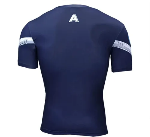 Vista 3 de TIMWOODER Men Compression Shirt Short Sleeve 3D Print T-Shirt for Men's Super Hero Cosplay Shirt