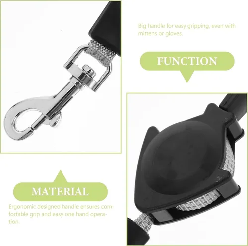 Vista 3 de Alipis Correa retráctil automática para perro, cuerda de tracción telescópica de gran tamaño, mango cómodo para caminar, trotar, senderismo