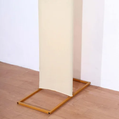 Vista 9 de Efavormart - Funda de arco abierto de elastano beige de 7 pies, doble cara, ajuste cómodo, en forma de U, para bodas escandalosas y decoración