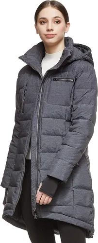 Vista 3 de Orolay - Chaqueta de plumón para mujer, abrigo de longitud media