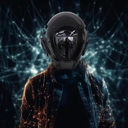 Vista 6 de Máscara de casco punk para hombre, máscaras de Halloween, cosplay, gótico, futurista, máscara de tecnología, accesorios de fiesta de disfraces