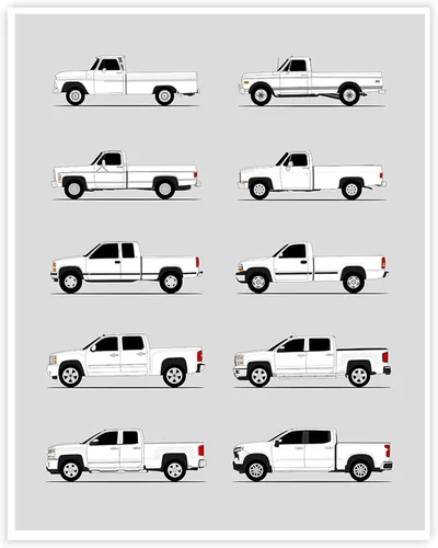 Vista 11 de Custom Car Posters Póster hecho a mano compatible con Chevy Corvette Generations e impresión de Chevrolet Corvette (C1 C2 C3 C4 C5 C6 C7 C8) – 2A.